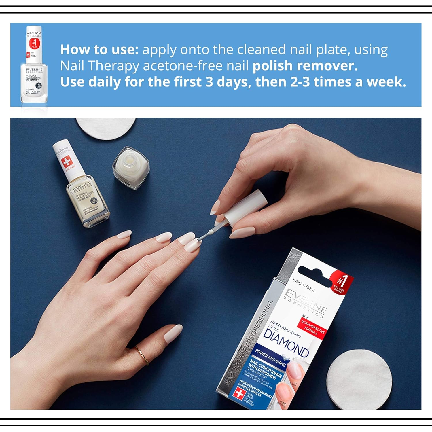Eveline Cosmetics Nail Therapy Diamond Hard and Shiny Nails : Beauty