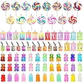 ZOCONE Colorful Candy Pendant Charm, Cute Resin Charms for Jewelry Making Keychains Necklace Bracelet Earrings, Resin Supplies for DIY Crafts Decoration
