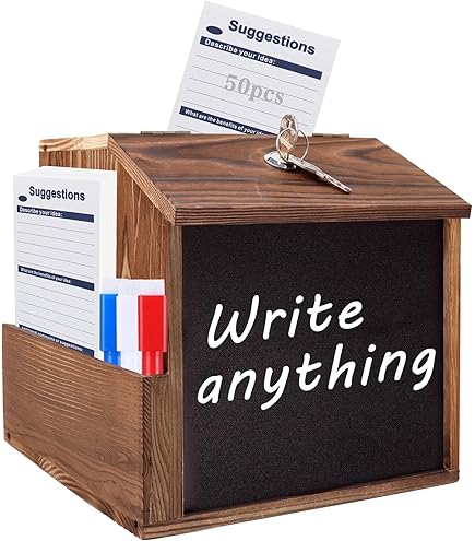 Blank Cards Generic 100 Suggestion Box Cards Comment Cards 4x6 Inch Raffle Box - View #5