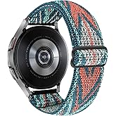 Olytop Elastic Bands for Galaxy Watch 7/6/4 Classic Bands 47mm 46mm 43mm 42mm/5 Pro Band 45mm,Samsung Galaxy Watch 7/FE/6/5/4 Strap 44mm 40mm/Active 2/3 41mm, 20mm Stretch Nylon Wristband