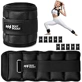 Beatboost Ankle Weights Adjustable 10lb for Women Men | Washable Oxford Fabric, Comfortable Leg Weights, Walking, Running, HIIT, Strength Training &amp; Home Workouts