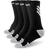 DOVAVA Dri-tech Compression Crew Socks (4/6 Pairs), Comfort Boost Circulation