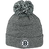 ZHATS NHL Unisex-Adult NHL Officially Licensed Beanie Pom Nimbus Grayscale