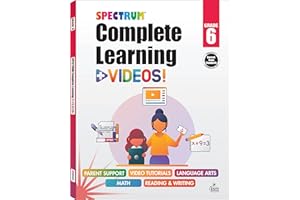 Spectrum Complete Learning + Videos 6th Grade Workbook All Subjects, Language Arts, Reading Comprehension, Writing, and Math Book for Kids Ages 11-12 With Video Tutorials (Volume 71)
