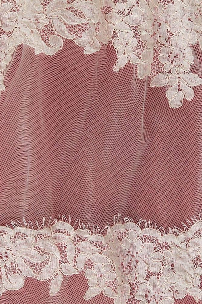 banded lace illusion flower girl dress