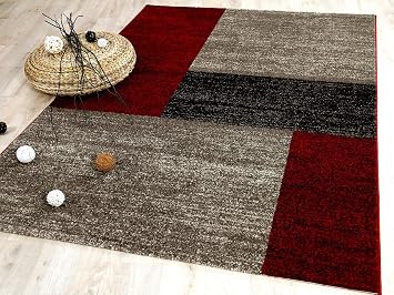 Tango Designer Teppich Rot Beige Trend In 5 Grossen Reduziert