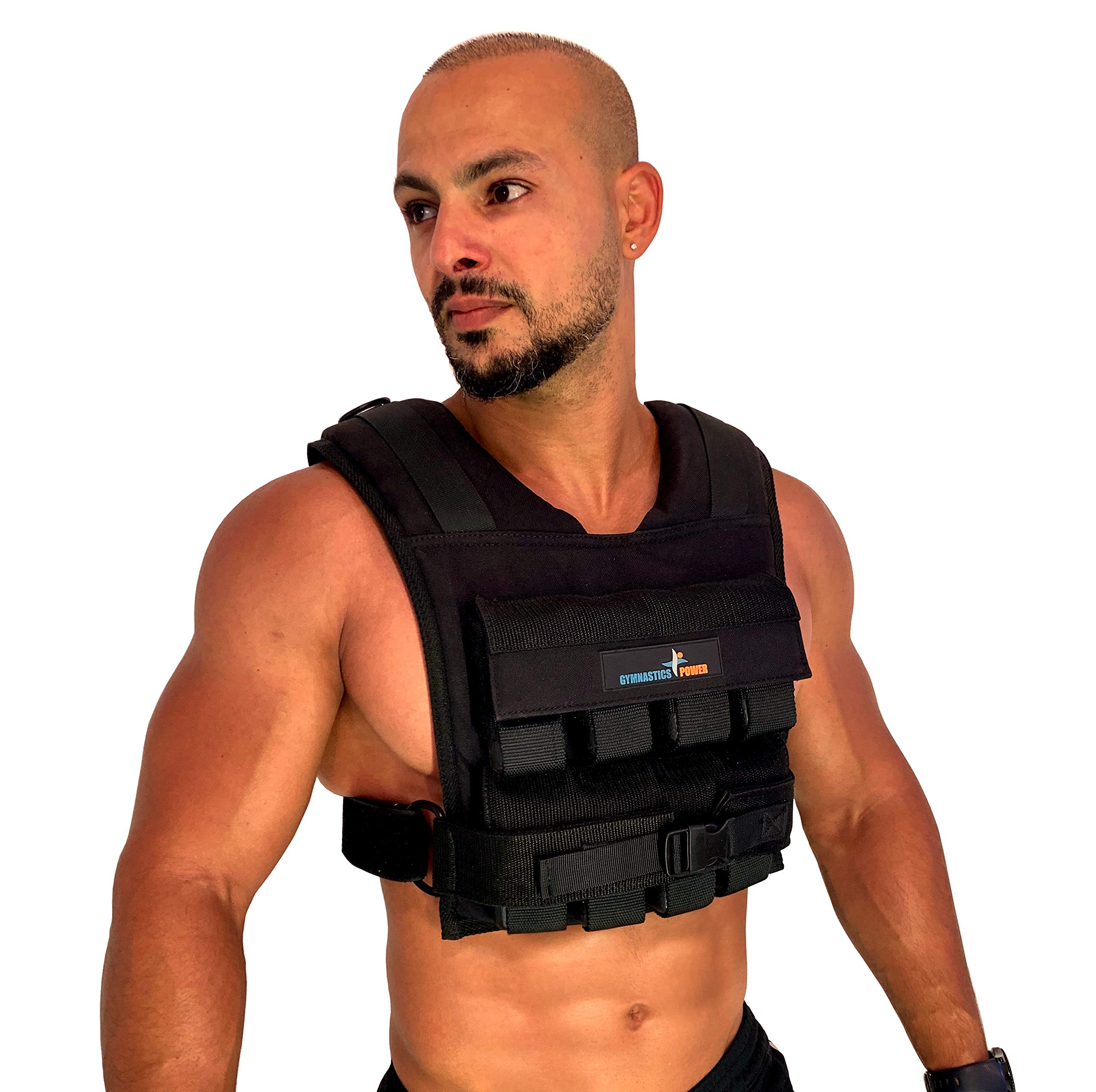 Gymnastics Power Weighted Vest 35lb Removable Iron Weights for Men