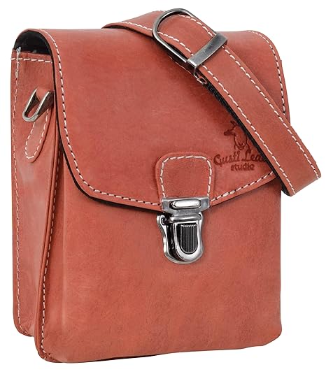 Gusti Leder studio Nelly Leather Shoulder Cross-Body Bumbag Belt Pouch Pocket Everyday Party Festival Small Vintage Unisex Red 2H14-22-10