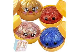 2026 New Glitter Dumpling Squishys – Slow Rising Stress Relief Fidget Sensory Squeeze,Cute Mini Squishies Party Favors for Ev
