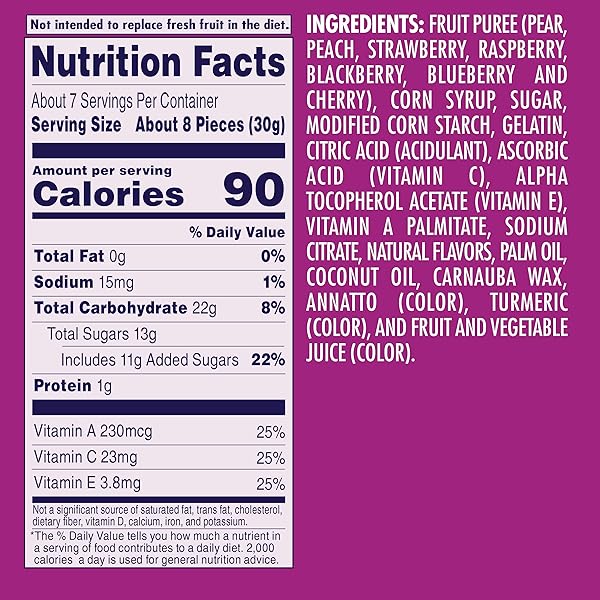 WELCH’S JUICEFULS JUICY FRUIT SNACKS, BERRY BLAST, FRUIT GUSHERS, SHARING SIZE BAGS, 7 OZ (PACK OF 1)