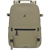 Breakwater Supply™ River Ute Waterproof IP68 Hunting Backpack, Floating TPU Submersible Dry Bag with Padded Hip Belt and Airtight Zippers | 20L (River Ute 20L CORDURA Safari Tan)
