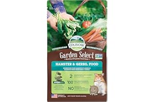 Oxbow Garden Select Hamster and Gerbil Food, Vitamin & Mineral Rich Daily Diet for Hamsters & Gerbils, Veterinarian Formulated, Non-GMO, Oxbow, Made in USA, 1.5 lb Bag