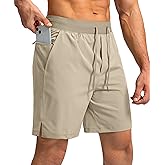 Soothfeel Men's Running Shorts with Zipper Pockets 9"/ 7"/ 5" Lightweight Basketball Gym Workout Athletic Shorts