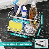 HapiRm Kitchen Sink Organiser 4 in 1 Silver Stainless Steel Caddy view 4