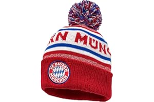 FAN INK Bayern Munich Knit Beanie Winter Hat, Bayern Soccer Skull Cap Beanie Red