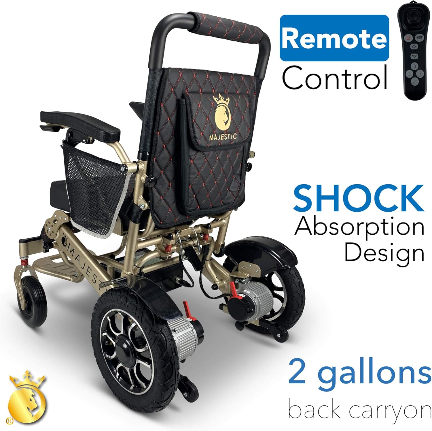 2021 New Folding Ultra Lightweight Electric Power Wheelchair, Silla de Ruedas Electrica, Airline Approved and Air Travel Allowed, Heavy Duty, Mobility Motorized, Portable Power (19.5" Seat Width): Health & Personal Care