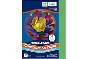 Tru-Ray® Construction Paper, 50% Recycled, 9" x 12", Festive Green, Pack Of 50