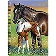 3D LiveLife Jotter - Mare & Foal from Deluxebase. Lenticular 3D Horse 6x4 Spiral Notebook with plain recycled paper pages. Artwork licensed from renowned artist Cynthie Fisher