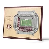YouTheFan NCAA Texas A&amp;M Aggies 5 Layer StadiumView Wall Art | 5 Layers Deep, Ready To Hang Artwork, 3D Stadium Design, Easy To Hang Or Display, Officially Licensed, Fan Gift