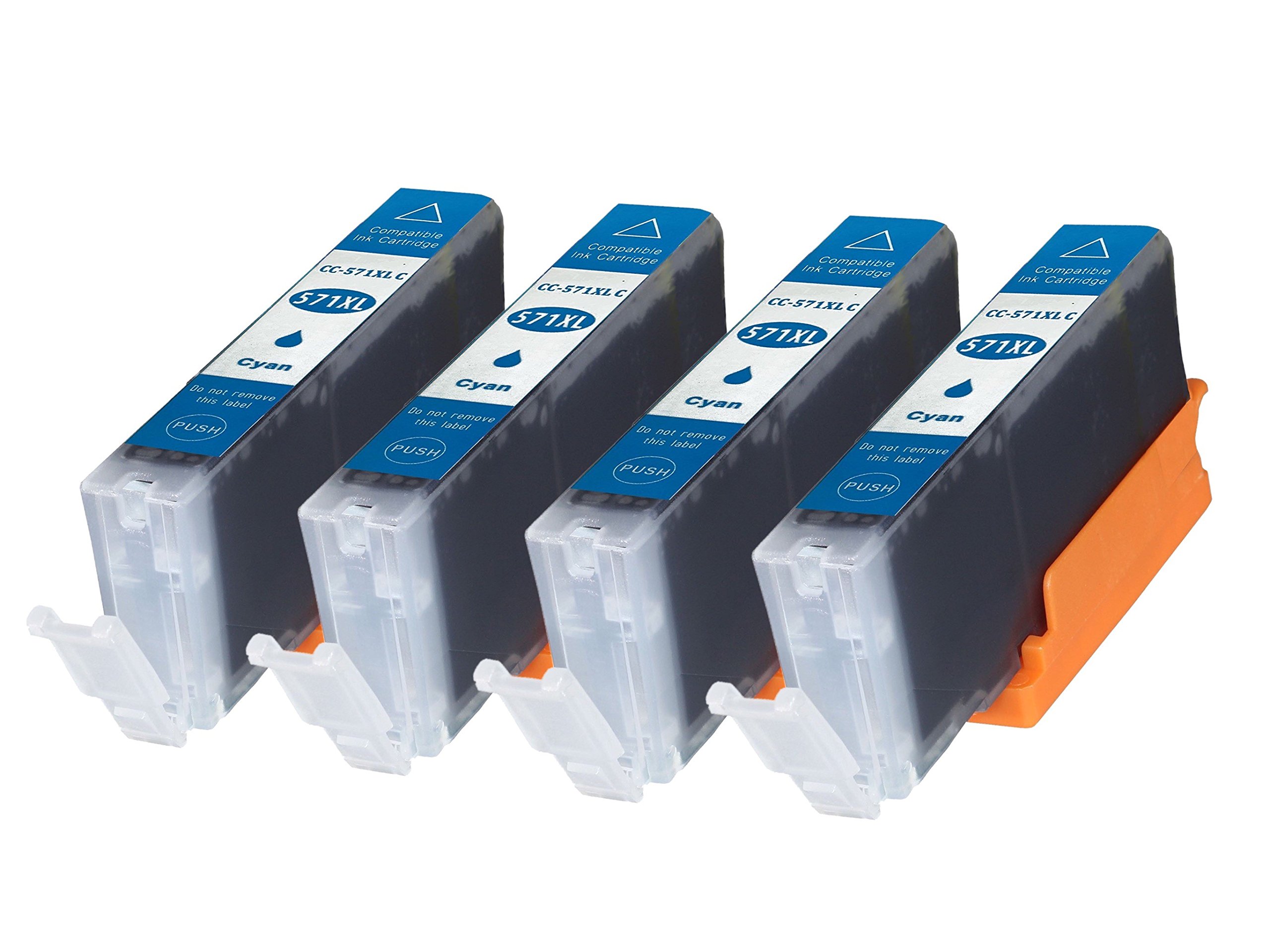 4XL Cyan blueCompatible Canon Ink cartridges Non OEM CLI-571 XL - Suitable for Canon Pixima Printers