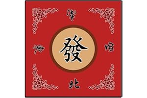 SIAYAHARU Mahjong Mat Anti Slip and Noise Reduction Play Mat for Mahjong, Dominoes, Poker, Card, Board and Tile Games Mahjong Table Cover with Carrying Bag (31.5"x31.5", Red)