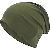 ROYBENS 100% Cotton T-Shirt Beanie for Women Men Slouchy Beanies Soft Hipster Daily Hat Lightweight Skull Cap