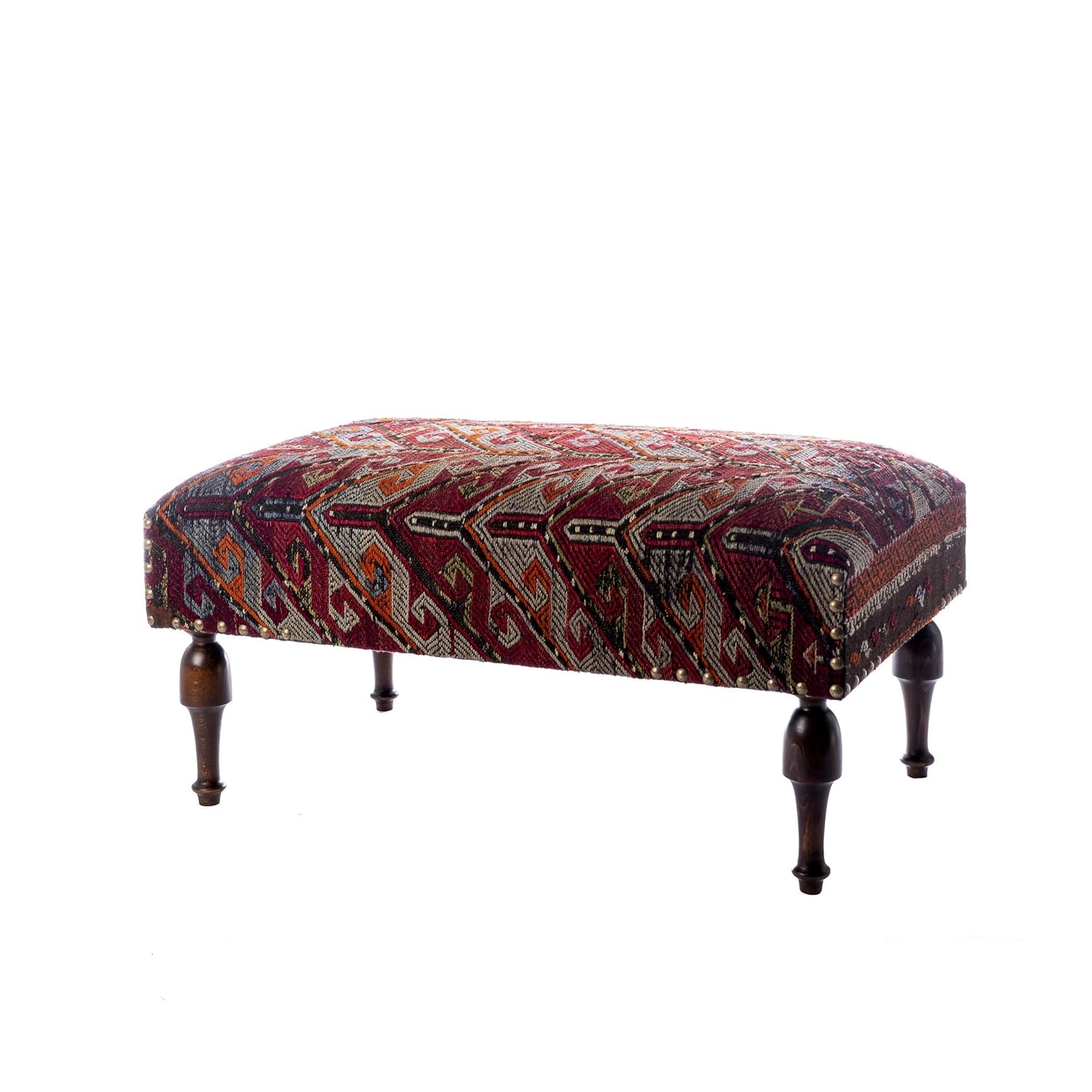 Kilim Ottoman Coffee Table Handmade