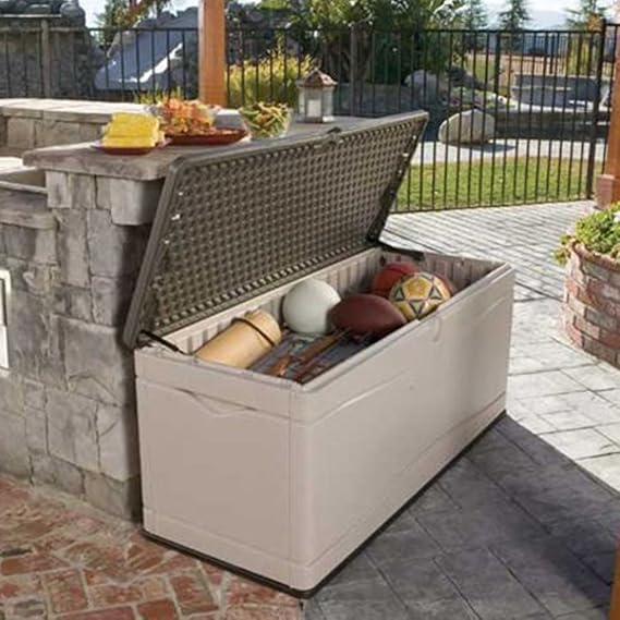Lifetime Products 130Gallon Large Outdoor Storage Box Garden & Outdoor