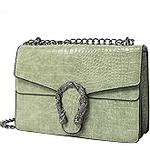 QQZJ snake purses bags for women-snake print chain evening shoulder bag clutch evening crossbody purse handbags