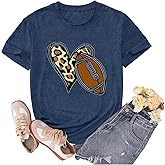 sallrue Football Shirts for Women Game Day Tshirts Sports Season Shirt Football Sunday Funday Tee Tops