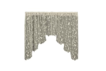 Heritage Lace Bristol Garden Swag Pair, 72 by 36-Inch, Cafe