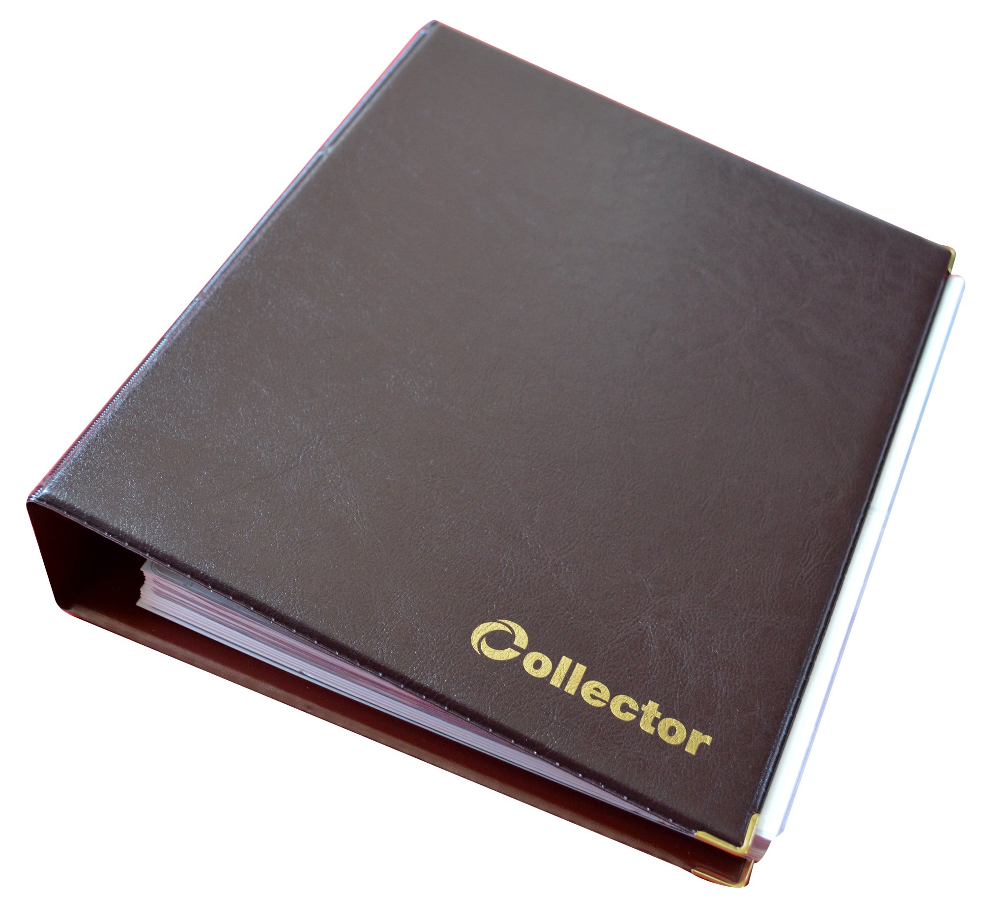 Collector Banknotes Album Folder Book Notes Banknote with 10 Pages and 10 Dividers - Very Big Capacity - Brown