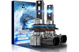 N NORDLICHTER 9006 Bulbs, 9006 Fog Light 300% Brightness 1:1 Mini Size 6500K Xenon White Fanless Wireless Bulbs for Car (Pack of 2)