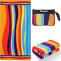 Touchat Beach Towel, Beach Towel, Sand Free Microfiber Beach Towel Lightweight, Super Absorbent Personalized Pool Towels & Ca