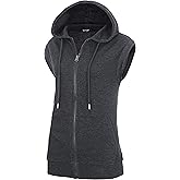 GIVON Women's Lightweight Hooded Vest Sleeveless 1/4 Zip Pullover Casual Hoodie Sweatshirt with Pockets