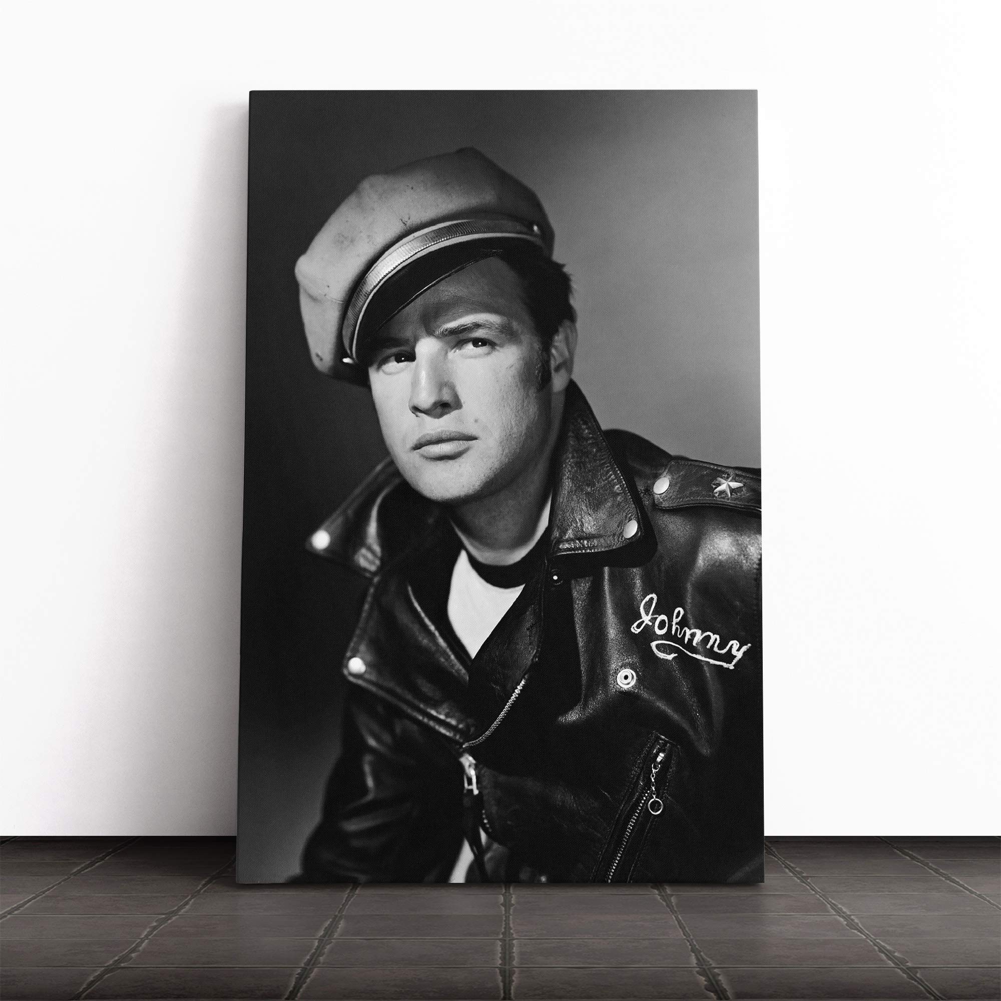 Marlon Brando Canvas Print | Gallery Wrapped 30mm Frame Wall Art | 20x14 inches | Ready to Hang | Modern Picture | Living Room Bedroom Lounge Office