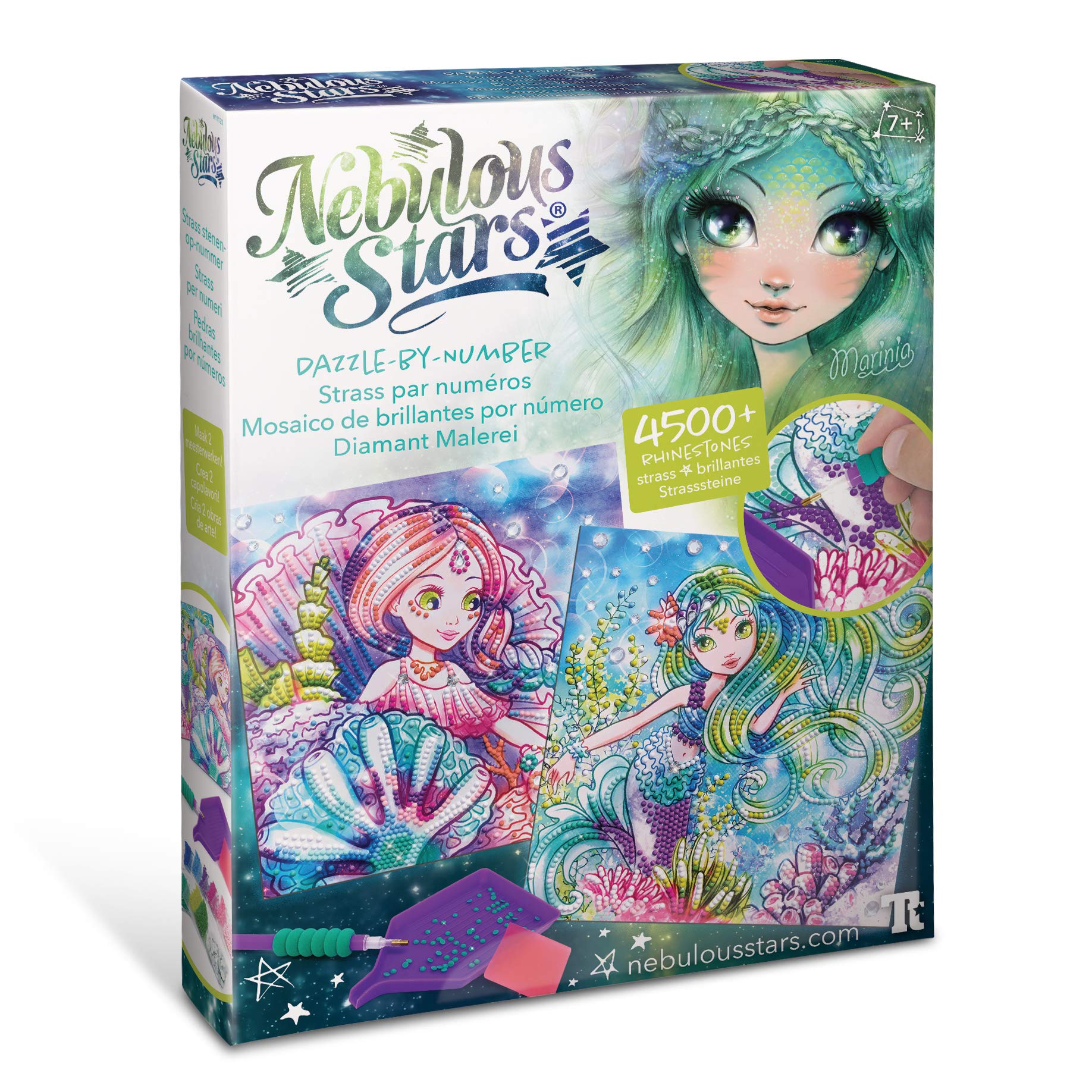 Nebulous Stars NS11123 Strass nach Zahlen Creative Water Diamond Kit, Beautiful Rhinestones, Similar to Painting by Numbers Principle, for Girls from 7 Years, Colourful