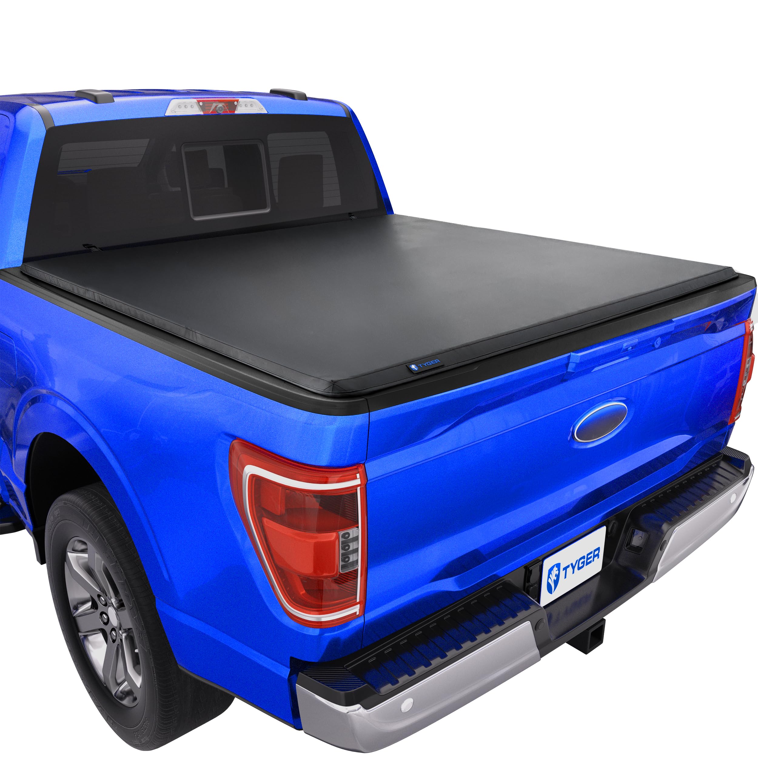 Photo 1 of Tyger Auto T3 Soft Tri-fold Truck Bed Tonneau Cover Compatible with 2021-2025 Ford F-150; Lightning | 5.5' (67") Bed | TG-BC3F1064