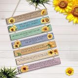 HPNIUB Sunflower Bible Verse Wall Art Set of 7 Rustic Wood Signs view 2