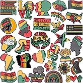 SANNIX 60Pcs Black History Month Pins, Black History Lapel Pins Assorted Enamel African American Badge Pins Black History Month Decorations Buttons for Backpacks Clothes, 30 Styles