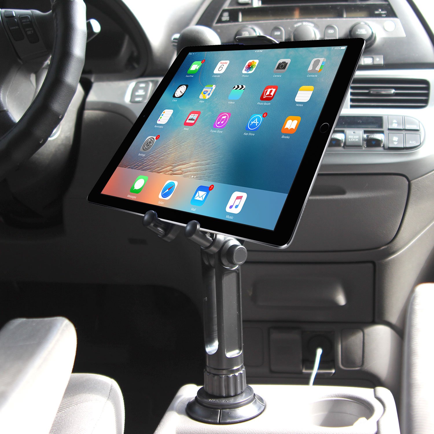 Cellet Cup Holder Tablet Mount, Car Cradle Holder Compatible for All iPad, Pro, Air, Mini Samsung Galaxy Tablet, Amazon Fire Microsoft Surface
