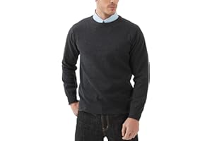 KALLSPIN Men’s Crewneck Sweater Pullover 100% Cotton Long Sleeve Casual Lightweight Fashion Knitwear
