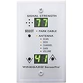 Winegard RFL-342 Sensar Pro White TV Signal Strength Meter, Find Local Digital Programming Fast and Easy