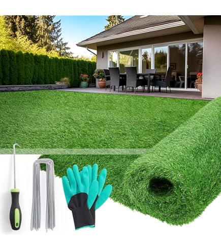 Goasis Lawn Artificial Grass Turf 12'x 34' Indoor Outdoor Garden Lawn