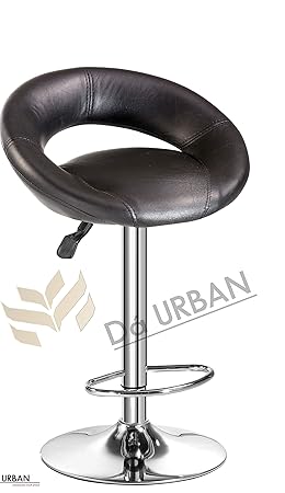 Da URBAN Smiley Height Adjustable Bar Stool Chair (Black) (1 Pc)