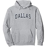 Dallas Texas TX Vintage Varsity Sports Navy Text Pullover Hoodie