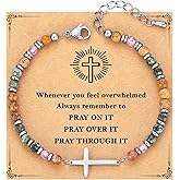 TONY & SANDY Valentines Day Gifts for Her, Christian Gifts for Women Cross Bracelet, Confirmation Baptism Easter Gift, Unique Gifts for Women Birthday Christmas