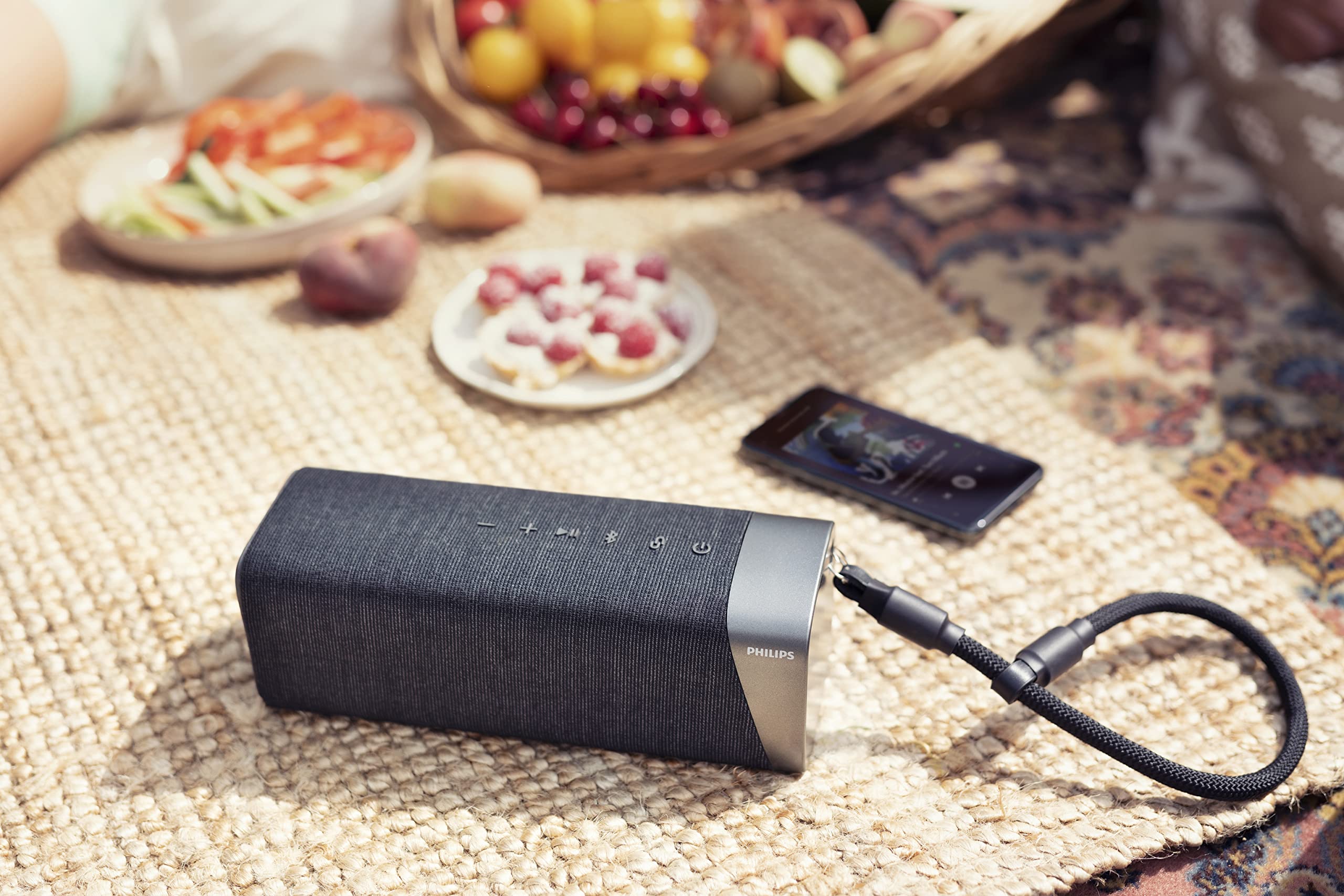 Philips S5505 Wireless Bluetooth Speaker with Large Bold Sound, Up to 12 Hours Playtime, IPX7 Waterproof, Medium, TAS5505