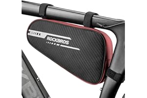 ROCKBROS Bike Triangle Bag, 1.2L Storage, Bicycle Frame Pouch, MTB Road Bike Cycling Accessory
