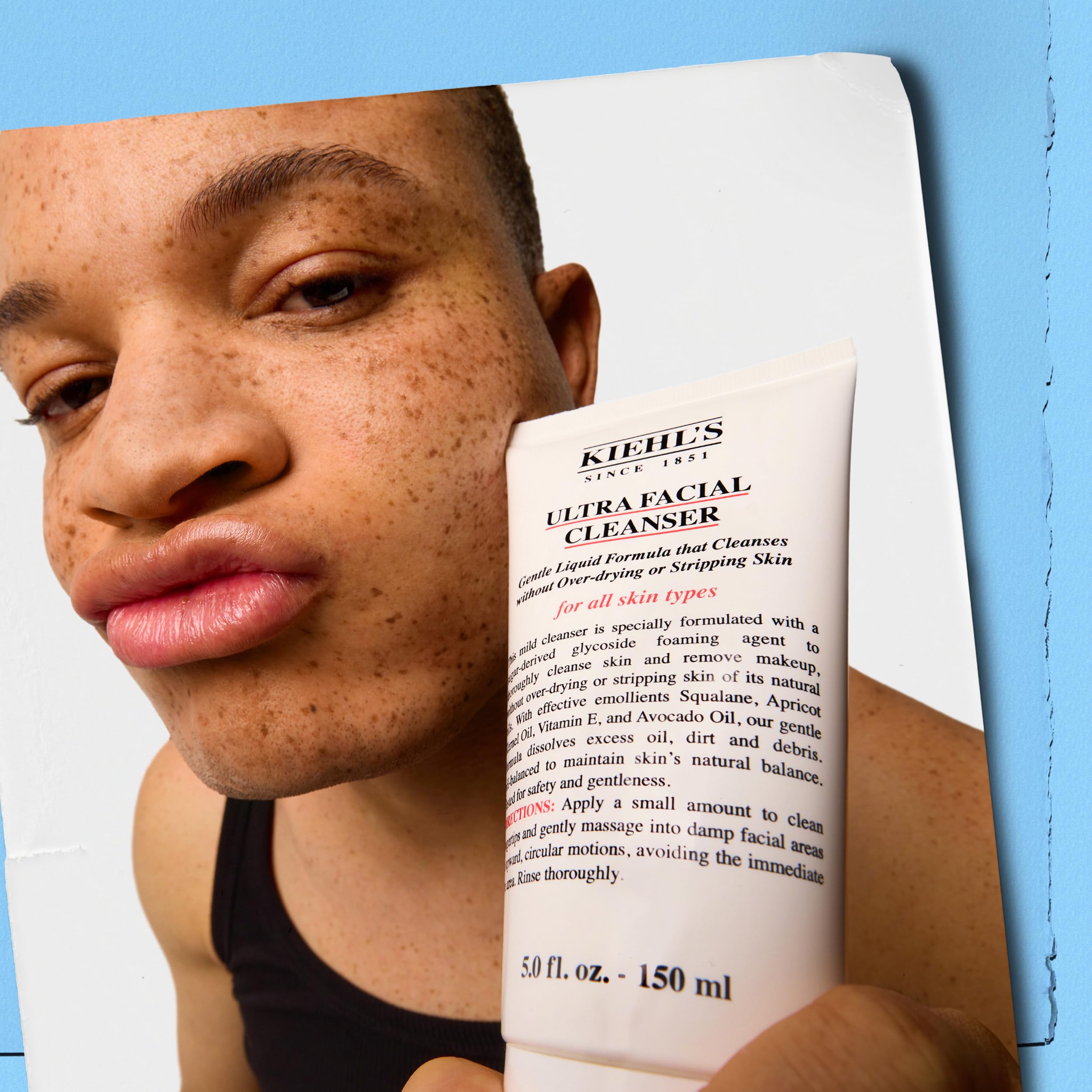 Kiehl's Ultra Facial Cleanser, Lightweight Foamy Facial Cleanser, Enriched Formula that Replenishes Skin Barrier, Gently Exfoliates and Moisturizes, Suitable for All Skin Types, Paraben Free